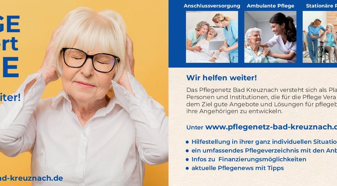 PFLEGENETZ Bad Kreuznach bewirbt Angebot mit Flyer