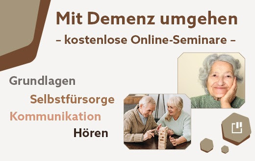 Kostenlose Online-Seminare für Angehörige und Pflegende