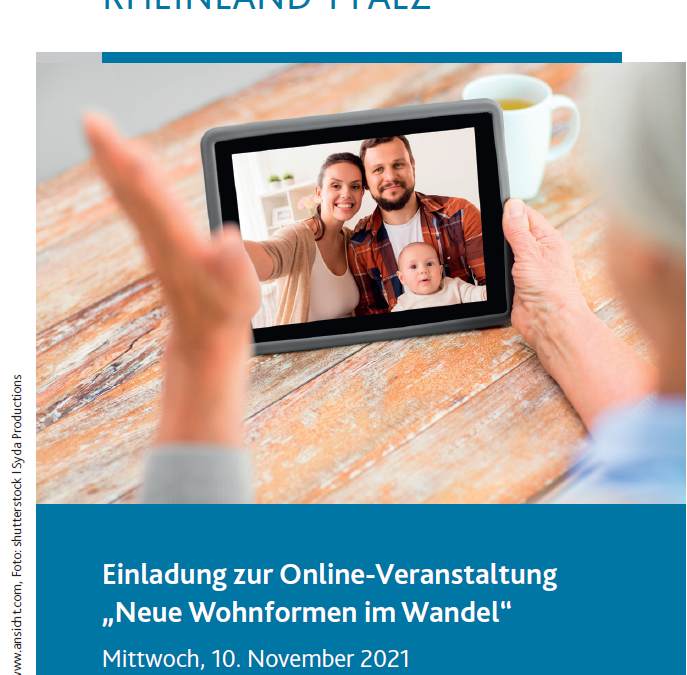 10.11.2021: Onlineveranstaltung: „Neue Wohnformen im Wandel“